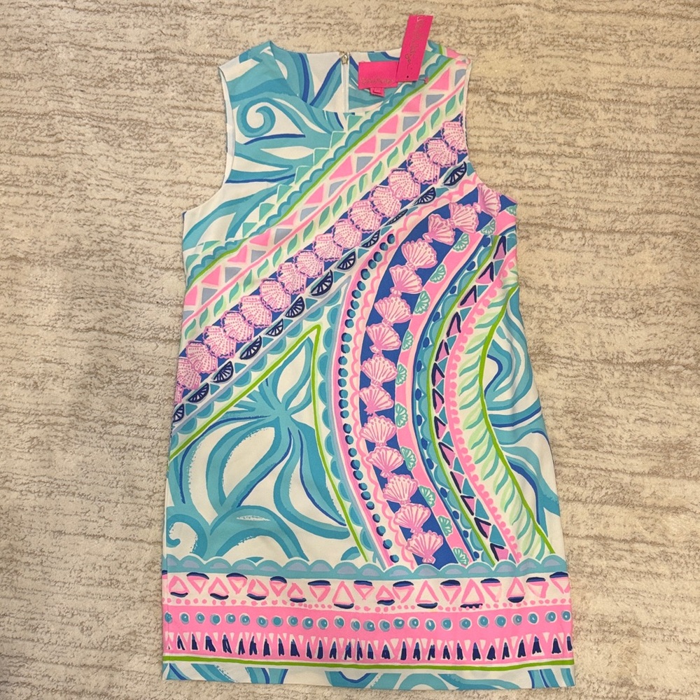 Lilly Pulitzer Pink and Blue Patterned Casual Dress